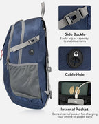 WATERFLY Lightweight Packable Hiking Backpack: 30L Foldable Travel Daypack - Image 4