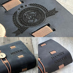 HARDISTON Custom Genuine Leather Electronic Cable Organizer Bag Handmade Travel - Image 6