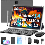 Android 14 Tablet with Keyboard, 12GB RAM, 128GB Storage, 1TB Expandable by Unknown