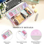 DYSHAYEN Chenille Letter Clear Zipper Pouch - Image 2