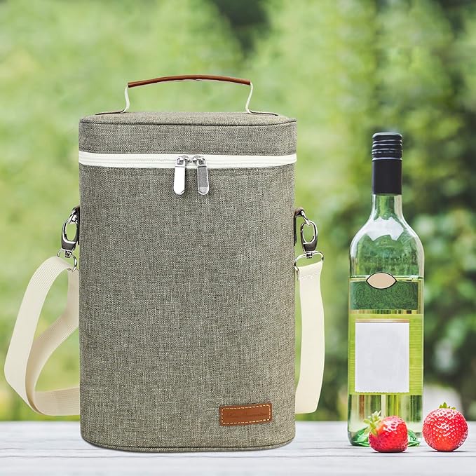 ZORMY 2 Bottle Insulated Wine Carrier Bag - Image 8