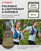 UTOBEST 200ml Soft Flask, 2 Pack Flexible TPU Hydration Water Bottle, - Image 7