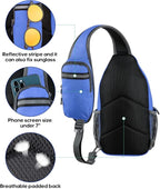 WATERFLY Crossbody Sling Backpack Sling Bag Travel Hiking Chest Bag Daypack - Image 5