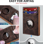 Airtag Wallet for Men- with Money Clip Gift Boxed, Magnetic Closure Slim - Image 3