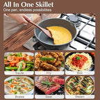 SENSARTE Nonstick Cookware Set 16-Piece, Healthy Pots and Pans Set, Non-stick - Image 6