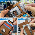 Airtag Wallet for Men, with Money Clip 10 Cards Metal Case Smart Slim Pop Up - Image 5
