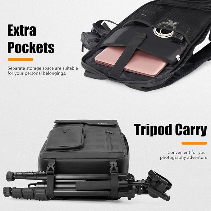 Cwatcun Camera Backpack Waterproof Camera Bag - Image 4