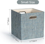 Posprica Storage Basket Bins, 11×11×11 Foldable Storage Cube Boxes Fabric Drawer - Image 2
