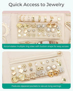 BAGSMART Travel Jewelry Case Organizer, Roll Foldable Jewelry Case - Image 4