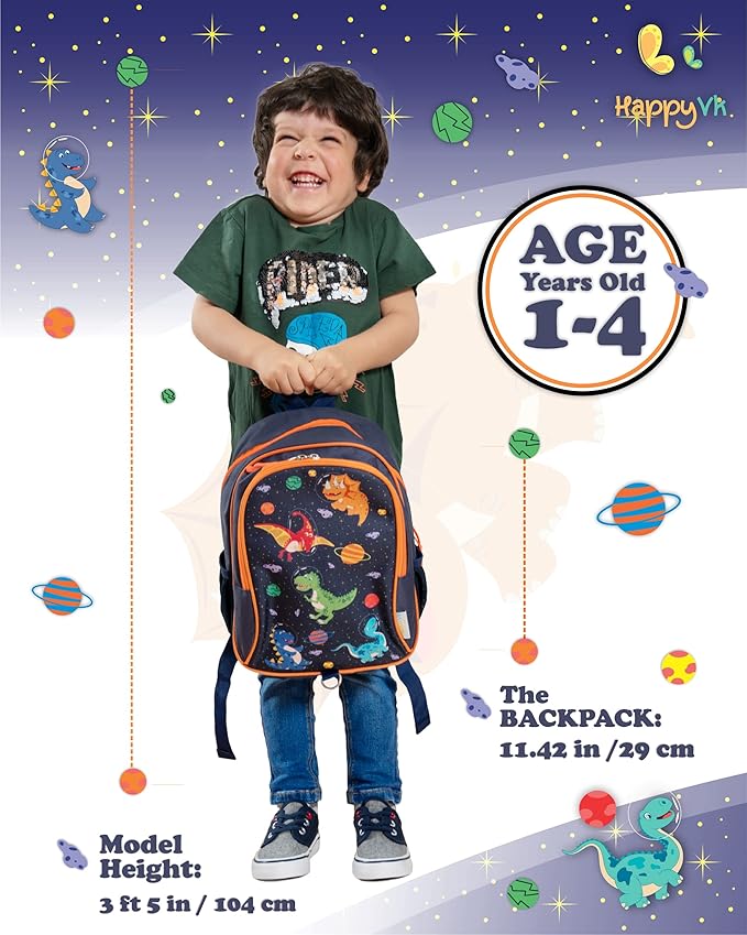 HappyVk- Backpack with Leash for Kids-Anti Lost Walking Toddler Leash-Dinosaur - Image 5