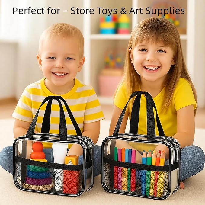 XEWEA 2PCS Small TSA Approved Clear Travel Toiletry Bags - Image 6