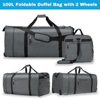 Finnhomy 100L Foldable Rolling Duffel Bag - Image 3