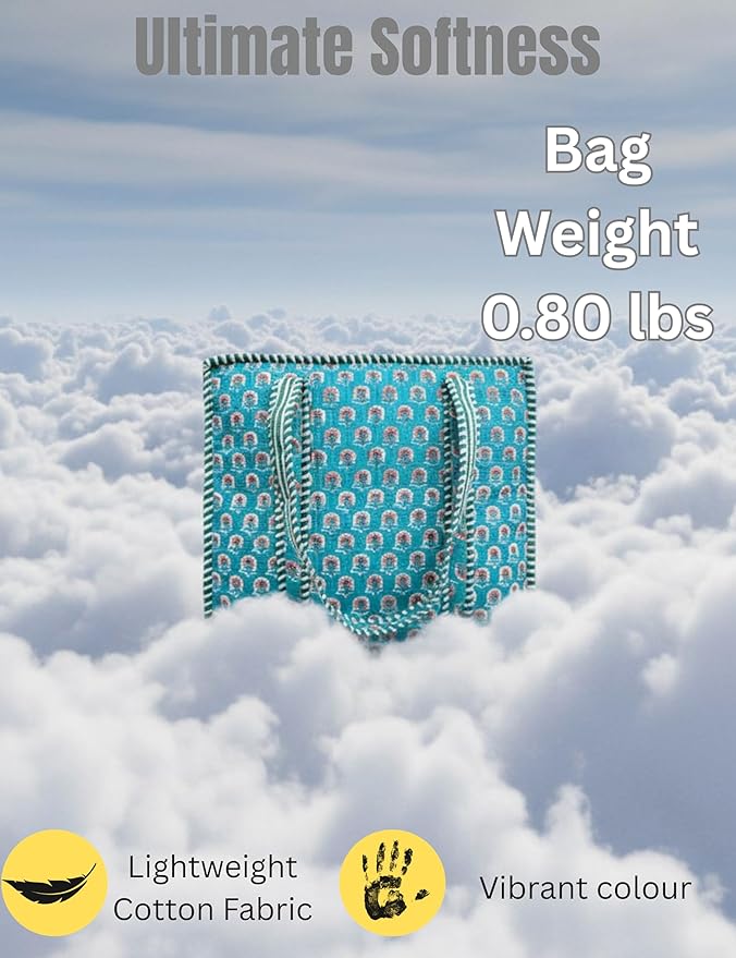 Cotton Quilted Tote Bag for Women – Large Beach & Travel Tote - Image 3