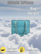 Cotton Quilted Tote Bag for Women – Large Beach & Travel Tote - Image 3