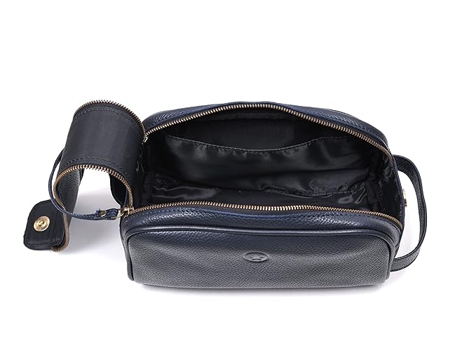 10" Premium Leather Toiletry Travel Pouch - Image 3