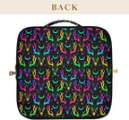 Makeup Organizer Bag, Bright Deer Skulls Travel Makeup Bags Makeup Vanity Case Large Capacity Rhombus Cosmetic Toiletry Bag for Girl Women Ladies