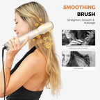 5 in 1 Hair Dryer Brush Set,Professional Negative Ionic Hot Air Styler, Air Curling Wrap Styler,Detachable Blow Dryer Brush With Auto Wrap Curlers,Hair Styling Tools For Straight/Curl/Drying/Smoothing