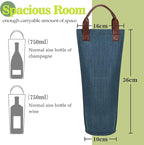 Tirrinia Single Wine Carrier Tote, Insulated Wine Cooler Bag - Image 3
