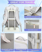 42L Travel Laptop Backpack, Expandable Carry-on Luggage, Anti-Theft Business - Image 6