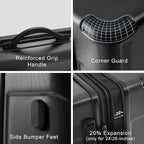 Merax 24 Inch Expandable Checked Luggage, Hardshell ABS Medium Suitcase - Image 4