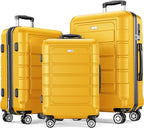 SHOWKOO Luggage Sets Expandable PC+ABS Durable Suitcase Sets Double Spinner by SHOWKOO