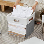 Fabric Storage Cubes with Clear Windows and Lids, Decorative Storage Boxes - Image 6