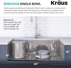 KRAUS Kore Workstation 32-inch Undermount 16 Gauge Stainless Kitchen Sink - Image 3