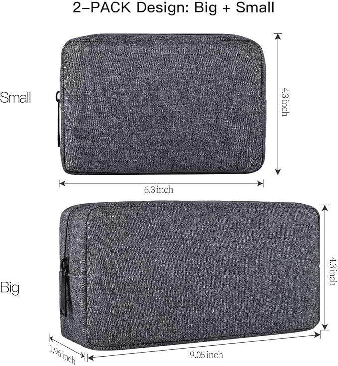Universal Electronics Accessories Carrying Case, Cosmetic Bag, Cable Organizer - Image 2