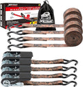 XSTRAP STANDARD Ratchet Tie Down Straps 4 Pk 10 Ft- 300 Lbs Load Cap- 900 Lbs by XSTRAPSTANDARD