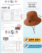 Water-Resistant Sun UPF 50+ Bucket Hat Protection Packable Brimmed Boonie - Image 4