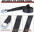 Cartman 1" x 12' Lashing Straps Cargo Tie-Down Strap Up to 600lbs, 6pk in Carry - Image 2