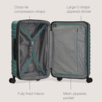 U.S. Traveler Boren Polycarbonate Hardside Rugged Travel Suitcase Luggage - Image 2