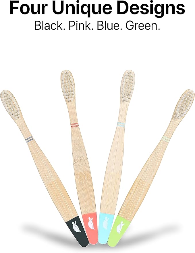 Sea Turtle Plant-Based Bristles, Bamboo Toothbrushes, Soft Natural Toothbrush - Image 3