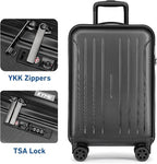 KYME Suitcase Hardshell With Double Spinner Wheels, PC+ABS TSA Lock Travel - Image 2
