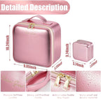 Makeup Travel Train Case with Mirror LED Light 3 Adjustable Brightness Large - Image 2