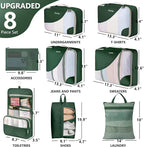 8 Set Packing Cubes for Travel, Gifts for Women Mom, Anti-Tearing Suitcase - Image 2