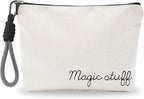 Funny Make Up Bag For Woman, Cosmetic Bag With Hand Strap - Magic Staff - Lined Toiletry Bag, Minimalism Pouch, Girl Organizer With Zipper, Women Essentials & Accessories - B10