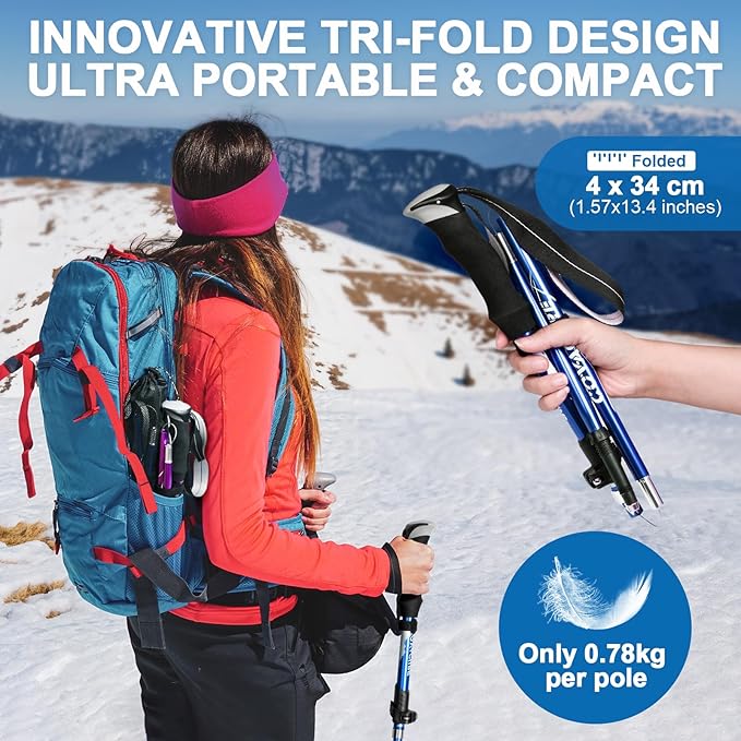 Covacure Trekking Poles Collapsible Hiking Poles - Image 2