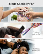 ULG Hair Thinning Scissors Professional Barber’s Texturizing Teeth Shears for Hairdressing, Salon and Home Use Thinning Shears for Hair Cutting, Made of Japanese Stainless Steel, 6.5 inch