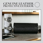 Watch Roll Travel Case for 2 Watches | Hidden Jewelry Storage Compartment - Image 5