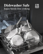 Stainless Steel Cookware Set, Tir-Ply Pots and Pans Set, PFOA Free, Frying Pans - Image 4