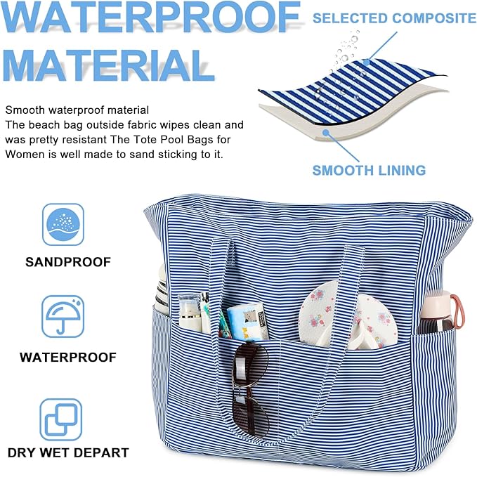 Waterproof Beach Tote Pool Bags - Image 5