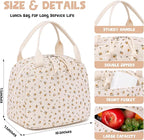 Bluboon Lunch Bag for Women Men Cute Corduroy Lunch Tote Bags Reusable - Image 6