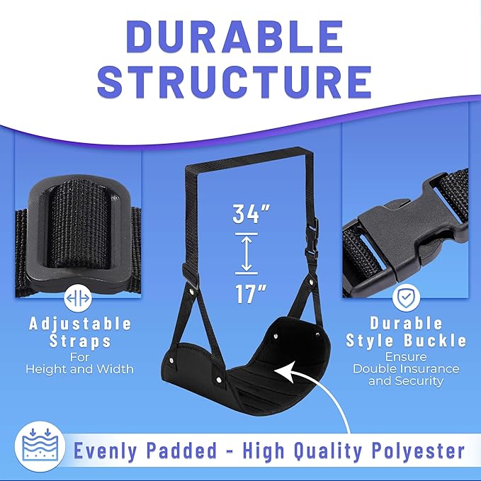 Airplane Foot Hammock, Perfect Airplane Footrest to Relax Your Feet | Foot - Image 3