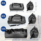 Malo'o Waterproof Dry Bag Duffel 40L/60L/100L, Roll Top Duffel Keeps Gear Dry - Image 4