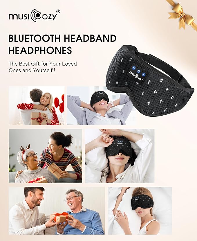 MUSICOZY Sleep Headphones Breathable Sleep Mask Bluetooth 5.4 Wireless - Image 7