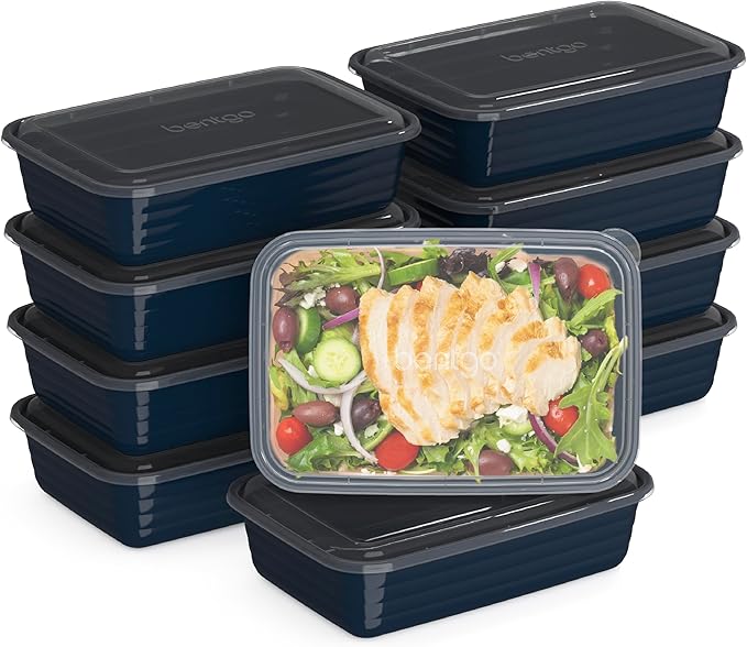 Bentgo 20-Piece Lightweight, Reusable BPA-Free 1-Compartment Containers by Bentgo