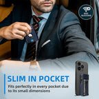 Airtag Wallet for Men, with Money Clip 10 Cards Metal Case Smart Slim Pop Up - Image 6