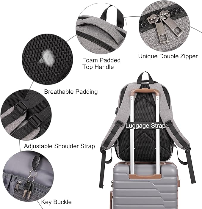 CLUCI Laptop Backpack for Men Women School Backpack College Bookbag for Men - Image 5