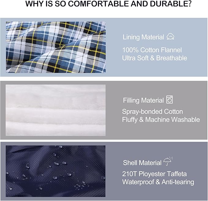 0 Degree Sleeping Bag 100% Cotton Flannel XXL - Image 3